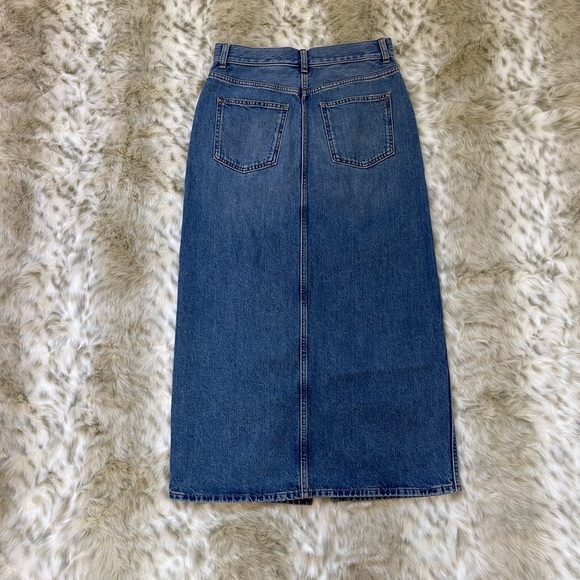 NWT Madewell Denim Mid-Rise Maxi Skirt in Pratt Wash - Picture 8 of 9
